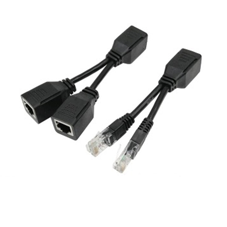 2 Sets RJ45 Network Signal Splitter Upoe Separation Cable, Style:U-03 2 Crystal Heads + 2 Female - Lan Cable and Tools by buy2fix | Online Shopping UK | buy2fix