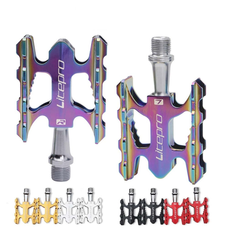 Litepro Ultralight Folding Bike Pedal K3 Bicycle Pedal, Color:Electroplating Colorful - Pedals by Litepro | Online Shopping UK | buy2fix