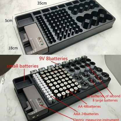 Multifunctional Battery Storage Box Battery Tester Battery Strength Indicator Storage Box Capacity Tester - Battery & Resistance Tester by buy2fix | Online Shopping UK | buy2fix