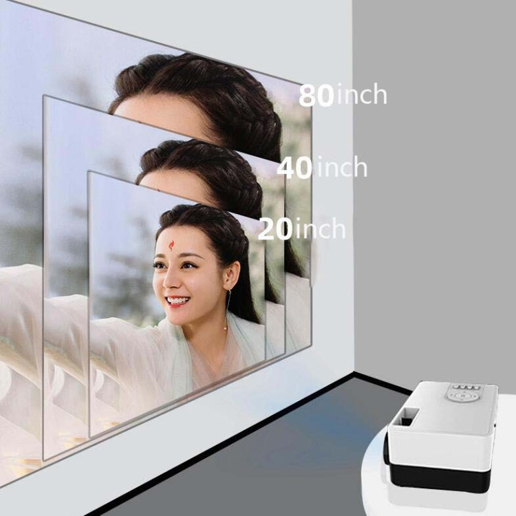 S261/J16 Home Mini HD 1080P Portable LED Projector, Support TF Card / AV / U Disk, Plug Specification:US Plug(White Black) - Consumer Electronics by buy2fix | Online Shopping UK | buy2fix