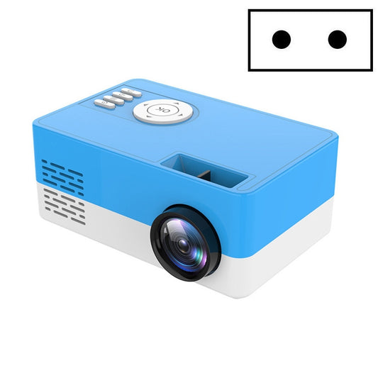 S261/J16 Home Mini HD 1080P Portable LED Projector, Support TF Card / AV / U Disk, Plug Specification:EU Plug(Blue White) - Consumer Electronics by buy2fix | Online Shopping UK | buy2fix
