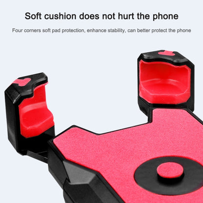 Electric Bicycle Mobile Phone Holder Can Be Rotated 360-degree Mobile Phone Holder Four-way Adjustment Bracket for Motorcycle, Style:Handlebars(Red) - Holders by buy2fix | Online Shopping UK | buy2fix