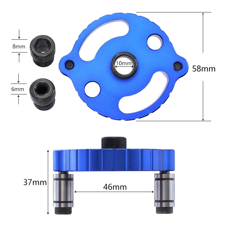 Woodworking Straight Hole Puncher Self-Centering Dowel Splicing Drilling Locator Woodworking Drilling Tool, Style: Blue - Others by buy2fix | Online Shopping UK | buy2fix