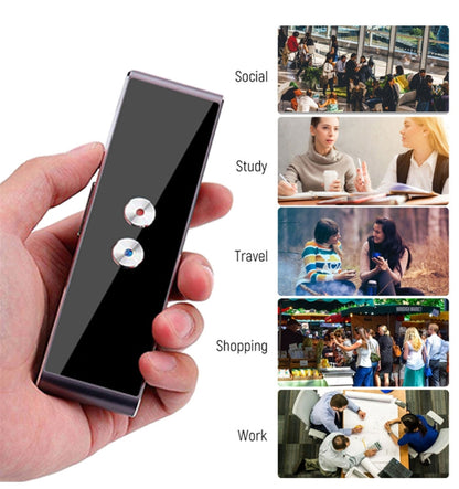 T8 Pocket Language Translator Voice 30 Languages Two Way Real Time Intercom Portable Translator For Personal Learning Travelling Black - Consumer Electronics by buy2fix | Online Shopping UK | buy2fix