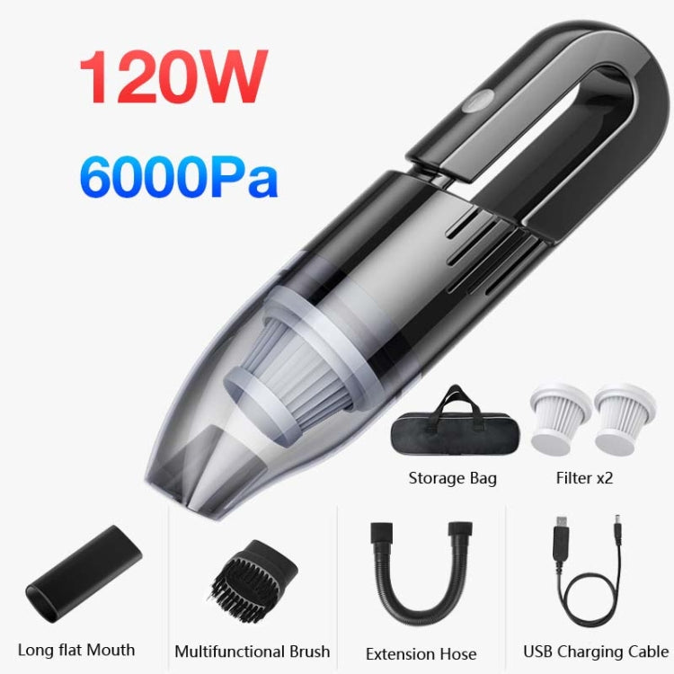 120W Car Vacuum Cleaner Car Small Mini Internal Vacuum Cleaner, Specification:Wireless, Style:With 2 PCS Filter Element+Storage Bag - Vacuum Cleaner by buy2fix | Online Shopping UK | buy2fix