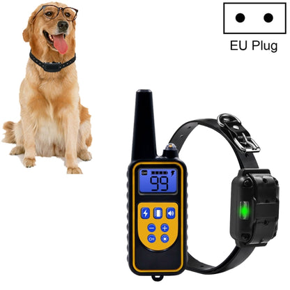 Bark Stopper Dog Training Device Dog Collar with Electric Shock Vibration Warning(EU Plug) - Home & Garden by buy2fix | Online Shopping UK | buy2fix