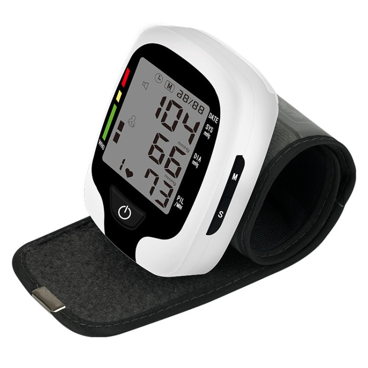 Wrist Type Electronic Blood Pressure Monitor Home Automatic Wrist Type Blood Pressure Measurement, Style: Live Voice Broadcast(White English) - Sphygmomanometer by buy2fix | Online Shopping UK | buy2fix