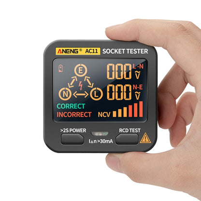 ANENG AC11 Multifunctional Digital Display Socket Tester Electrical Ground Wire Tester(UK Plug) - Consumer Electronics by ANENG | Online Shopping UK | buy2fix