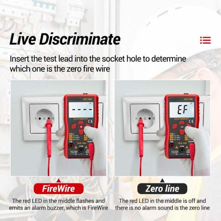 ANENG M118A High-Precision Automatic Range Multimeter Multi-Function Small Electrician Instrumentation Digital Universal Meter - Digital Multimeter by ANENG | Online Shopping UK | buy2fix