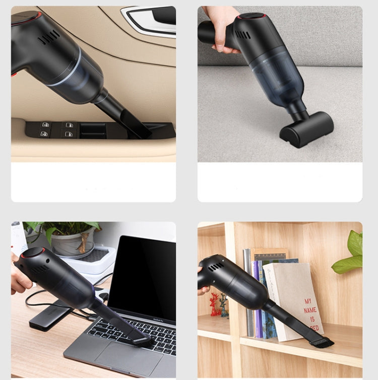 SHANEN 120W 8000Pa Car Vacuum Cleaner Car Wireless Charging High-Power Powerful Mini Handheld Vacuum Cleaner  Green - Vacuum Cleaner by buy2fix | Online Shopping UK | buy2fix