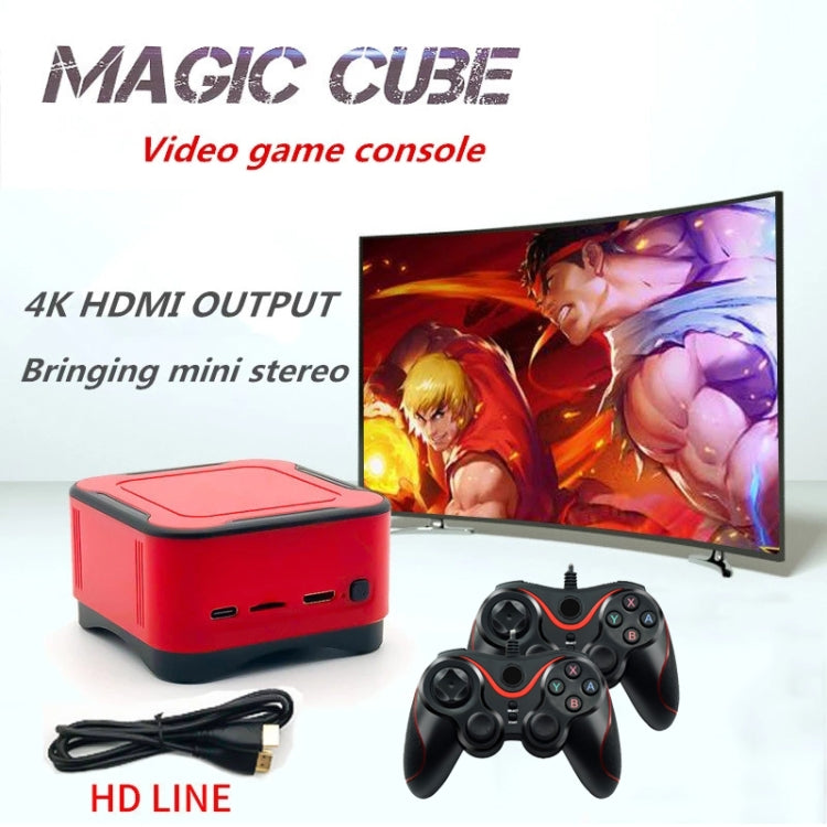 M12 Mini Cube Arcade Game Console HD TV Game Player Support TF Card with Black+Red Controllers 64G - Pocket Console by buy2fix | Online Shopping UK | buy2fix