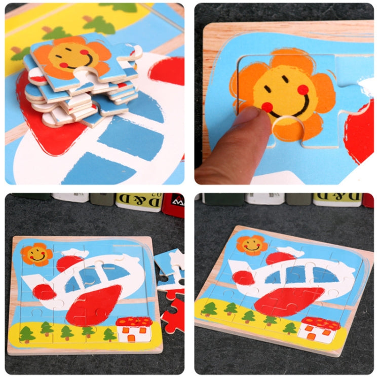 5 PCS KBX-017 Children Wooden Picture Puzzle Baby Early Education Toys(Excavator) - Puzzle Toys by buy2fix | Online Shopping UK | buy2fix