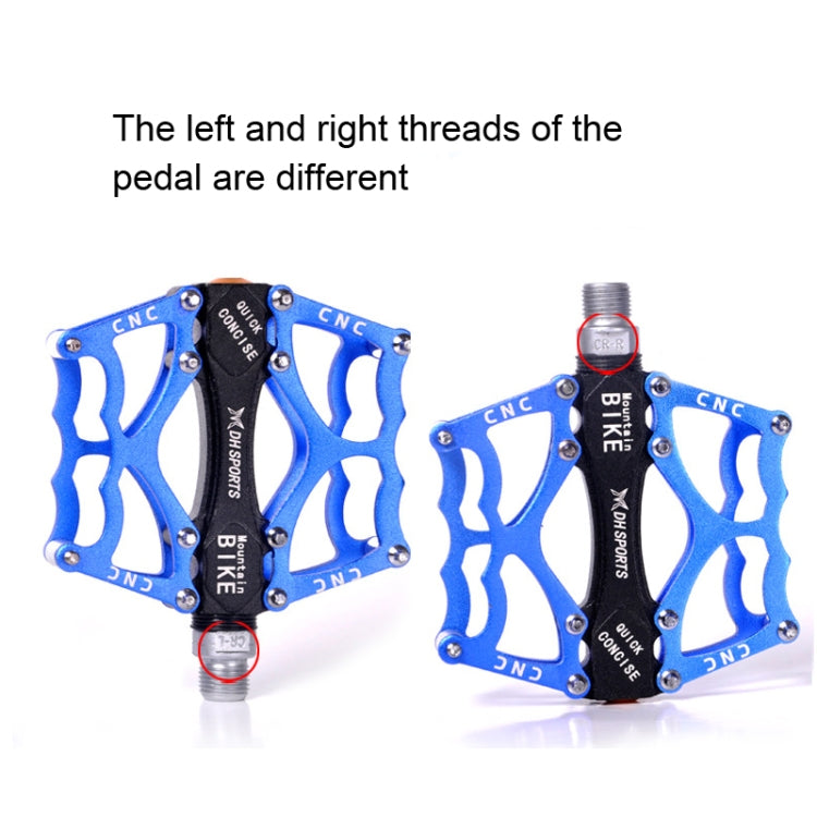 Bicycle Pedal Mountain Bike Aluminum Alloy Palin Pedal Non-Slip Bearing Pedal(901 Blue) - Outdoor & Sports by buy2fix | Online Shopping UK | buy2fix