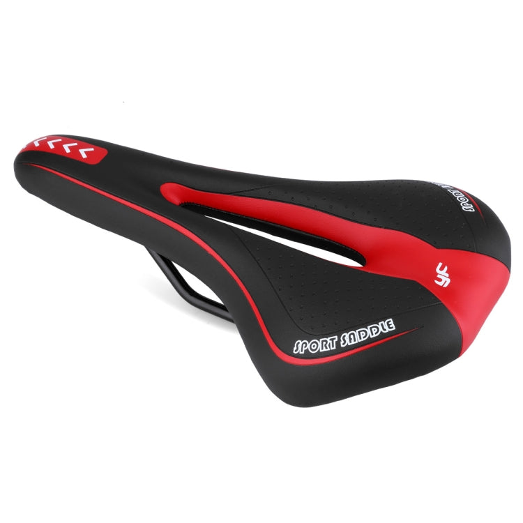 YAFEE YF-1018 Mountain Bike Saddle Bicycle Riding Saddle Bicycle Saddle(Black Red) - Bicycle Saddle by YAFEE | Online Shopping UK | buy2fix