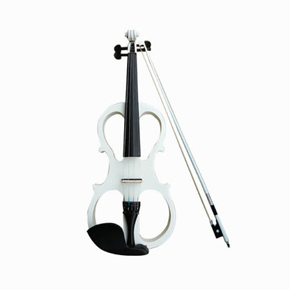 YS030 4 / 4 Wooden Manual Electronic Violin for Beginners, with Bag(White) - Stringed Instruments by buy2fix | Online Shopping UK | buy2fix