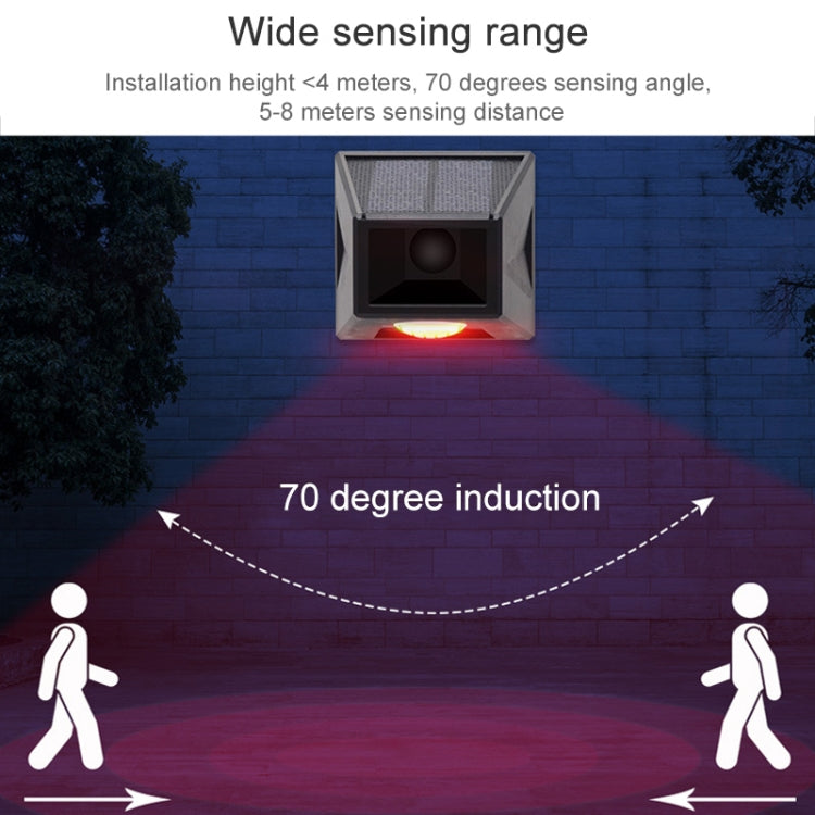 N911F 129dB Wireless Remote Control Solar Human Body Induction Sound Light Alarm - Security by buy2fix | Online Shopping UK | buy2fix