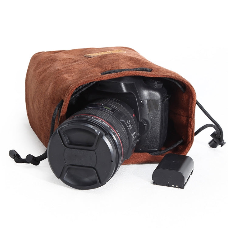 S.C.COTTON Liner Shockproof Digital Protection Portable SLR Lens Bag Micro Single Camera Bag Square Khaki S - Camera Accessories by S.C.COTTON | Online Shopping UK | buy2fix