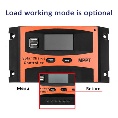 MPPT 12V/24V Automatic Identification Solar Controller With USB Output, Model: 60A - Consumer Electronics by buy2fix | Online Shopping UK | buy2fix