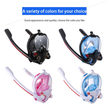 Snorkeling Mask Double Tube Silicone Full Dry Diving Mask Adult Swimming Mask Diving Goggles, Size: L/XL(Black/Black) - DJI & GoPro Accessories by buy2fix | Online Shopping UK | buy2fix