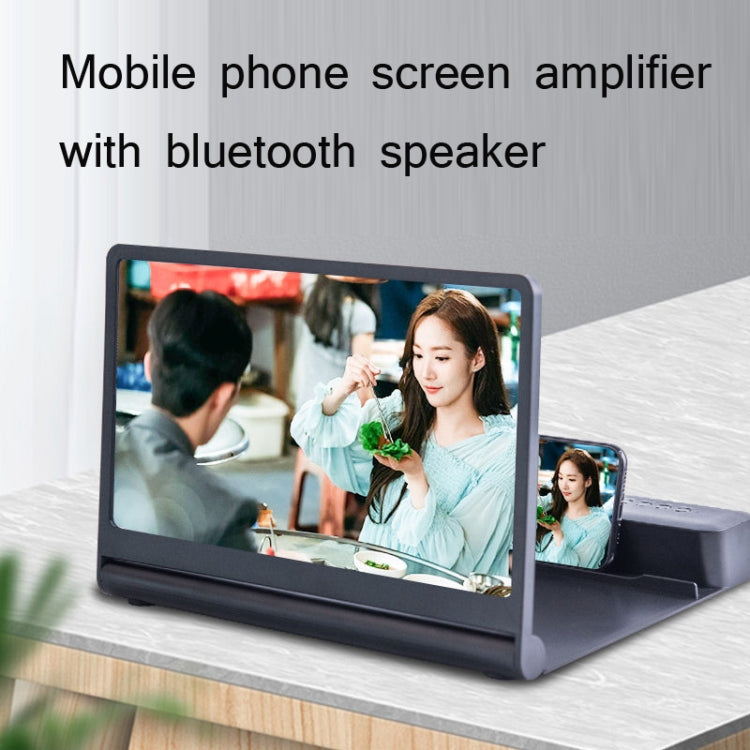 3D High-Definition Mobile Phone Screen Amplifier With Bluetooth Speaker Desktop Stand(White) - Screen Magnifier by buy2fix | Online Shopping UK | buy2fix