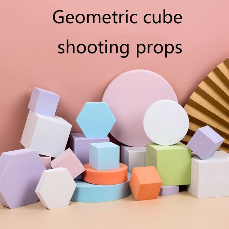 8 PCS Geometric Cube Photo Props Decorative Ornaments Photography Platform, Colour: Large Purple Rectangular - Camera Accessories by buy2fix | Online Shopping UK | buy2fix