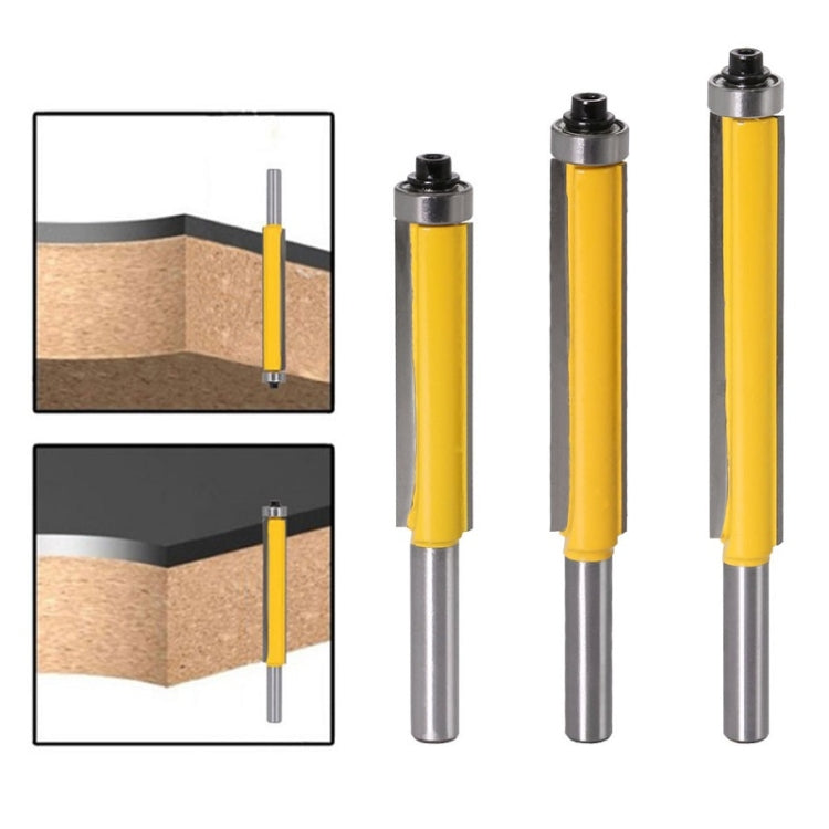 8-Handle Extended Trimming Cutter With Bearing Woodworking Line Milling Cutter, Specification: 3 PCS/Set - Others by buy2fix | Online Shopping UK | buy2fix