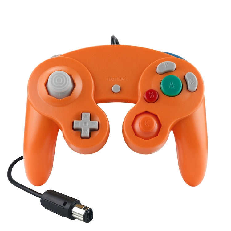 2 PCS Single Point Vibrating Controller Wired Game Controller For Nintendo NGC / Wii, Product color: Orange - Gamepads by buy2fix | Online Shopping UK | buy2fix