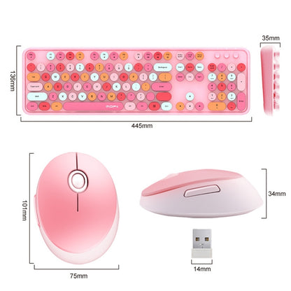 Mofii Sweet Wireless Keyboard And Mouse Set Girls Punk Keyboard Office Set, Colour: Pink Mixed Version - Computer & Networking by Mofii | Online Shopping UK | buy2fix