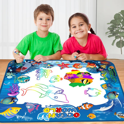 6614 Children Water Drawing Canvas Magic Graffiti Mat, Size: 100 x 80cm New Version - Drawing Toys by buy2fix | Online Shopping UK | buy2fix