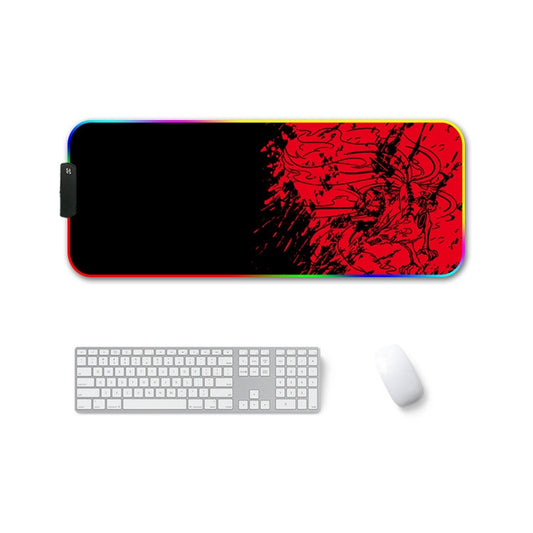 260x390x4mm F-01 Rubber Thermal Transfer RGB Luminous Non-Slip Mouse Pad(Red Fox) - Mouse Pads by buy2fix | Online Shopping UK | buy2fix