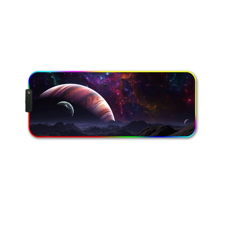 300x350x3mm F-01 Rubber Thermal Transfer RGB Luminous Non-Slip Mouse Pad(Vast Starry Sky) - Mouse Pads by buy2fix | Online Shopping UK | buy2fix