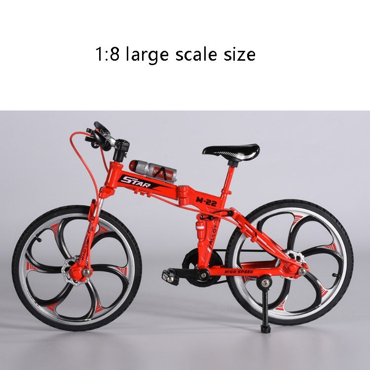 1:8 Scale Simulation Alloy Bicycle Model Mini Bicycle Toy Decoration(Mountain Bike-Red) - Model Toys by buy2fix | Online Shopping UK | buy2fix