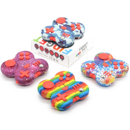 Decompression Handle Fidget Cube Dice Decompression Finger Sports Toy(Four-page Handle - Rainbow) - Fidget Cube by buy2fix | Online Shopping UK | buy2fix