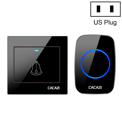 CACAZI H10 1 For 1 Wireless Smart Doorbell without Battery, Plug:US Plug(Black) - Wireless Doorbell by CACAZI | Online Shopping UK | buy2fix