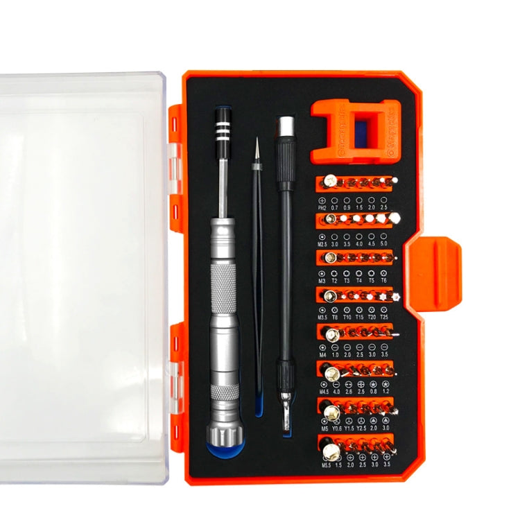 Obadun 9802B 52 in 1 Aluminum Alloy Handle Hardware Tool Screwdriver Set Home Precision Screwdriver Mobile Phone Disassembly Tool(Orange Box) - Screwdriver Set by Obadun | Online Shopping UK | buy2fix