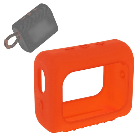 For JBL GO3 Bluetooth Speaker Silicone Cover Portable Protective Case with Carabiner(Red) - Protective Case by buy2fix | Online Shopping UK | buy2fix