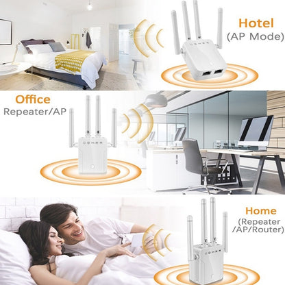 M-95B 300M Repeater WiFi Booster Wireless Signal Expansion Amplifier(White - EU Plug) - Computer & Networking by buy2fix | Online Shopping UK | buy2fix