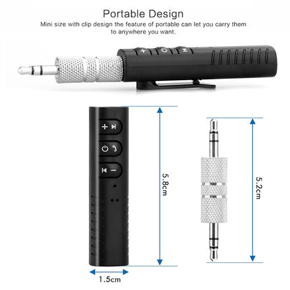 H-139 3.5mm Lavalier Bluetooth Audio Receiver with Metal Adapter(White) - Apple Accessories by buy2fix | Online Shopping UK | buy2fix