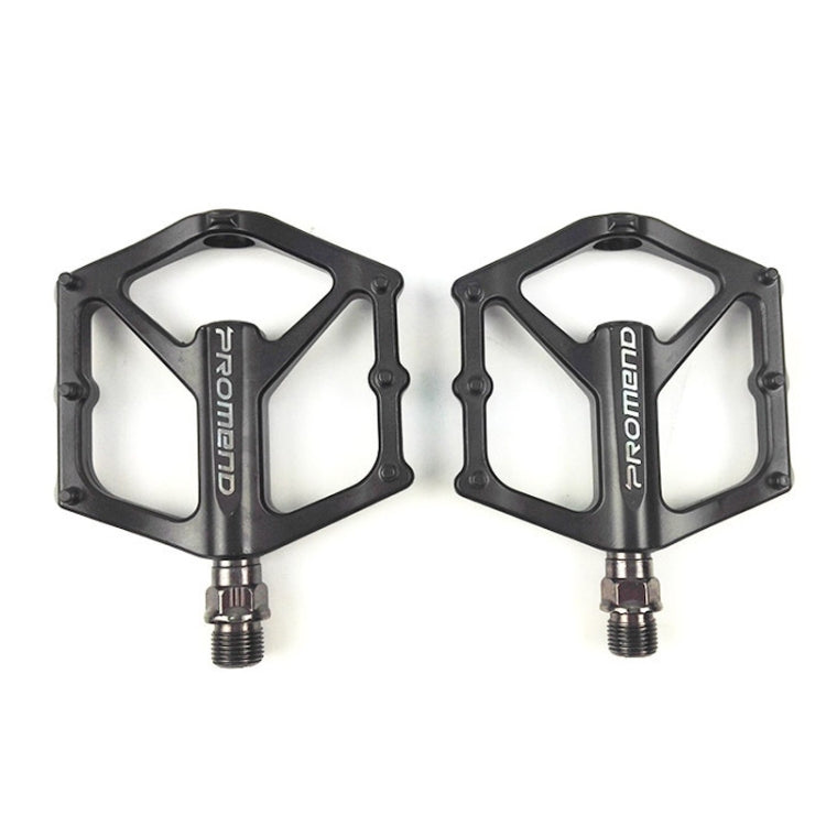 1 Pair PROMEND PD-M46 Bicycle Pedal Aluminum Alloy CNC Bearing Palin Pedal(Black) - Outdoor & Sports by PROMEND | Online Shopping UK | buy2fix
