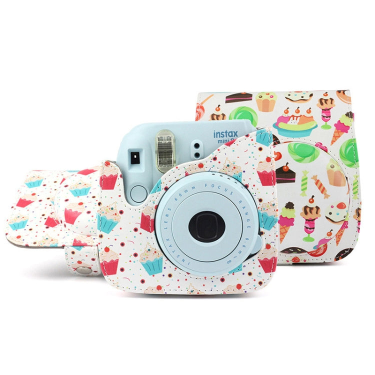 Full Body Camera PU Leather Case Bag with Strap for FUJIFILM instax mini 9 / mini 8+ / mini 8(Dessert Series) - Camera Accessories by buy2fix | Online Shopping UK | buy2fix