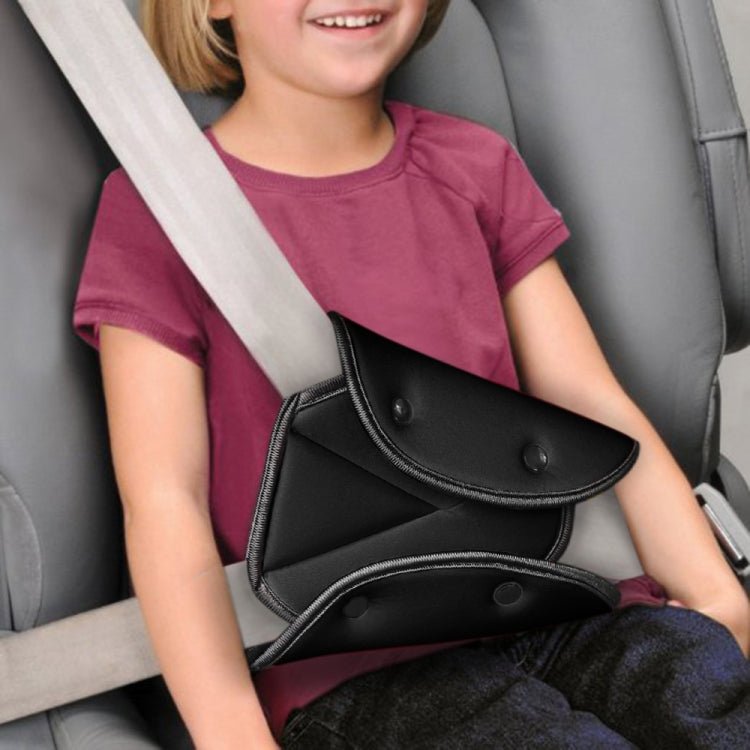 Car Seat Safety Belt Cover Sturdy Adjustable Triangle Safety Seat Belt Pad Clips Child Protection(Black) - Seat Belts & Padding by buy2fix | Online Shopping UK | buy2fix