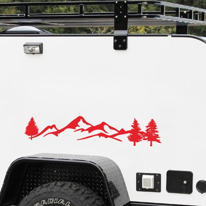 2 PCS D-791 Mountain Forest Car Sticker SUV Off-Road Vehicle Body Sticker Rear Windshield Car Sticker (Red) - In Car by buy2fix | Online Shopping UK | buy2fix