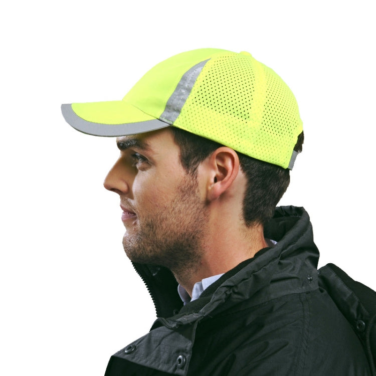 Reflective Safety Baseball Cap Breathable Construction Site Outdoor Construction Mesh Cap, Colour: Fluorescent Yellow - Workplace Safety Supplies by buy2fix | Online Shopping UK | buy2fix