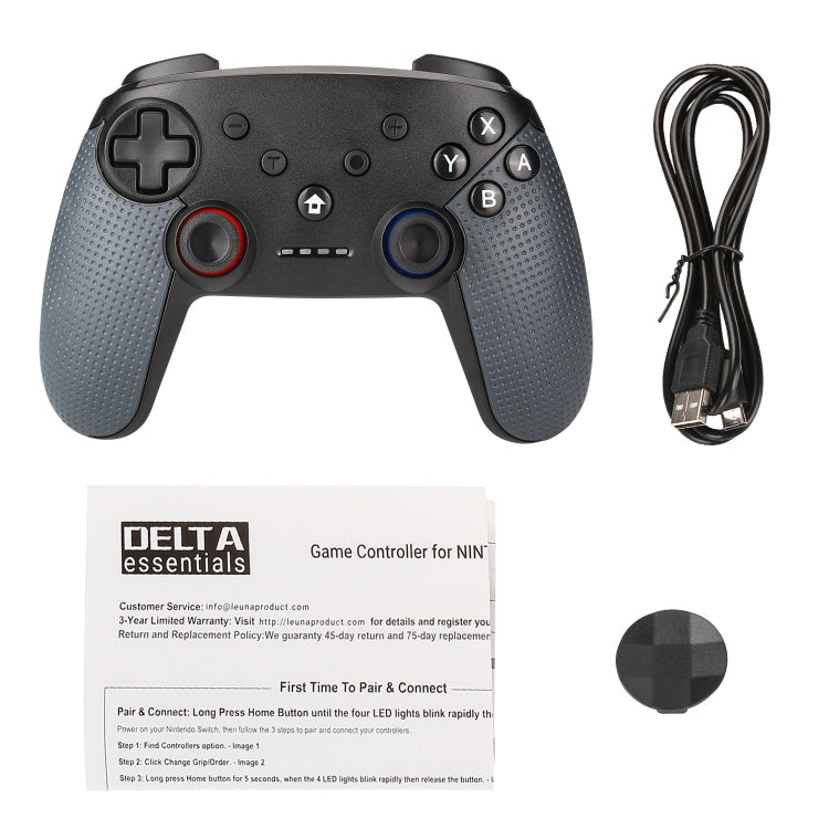 Bluetooth Wireless Gamepad  Built-In Dual Motors With TURBO Function Suitable For Switch Pro(Black) - Gamepads by buy2fix | Online Shopping UK | buy2fix