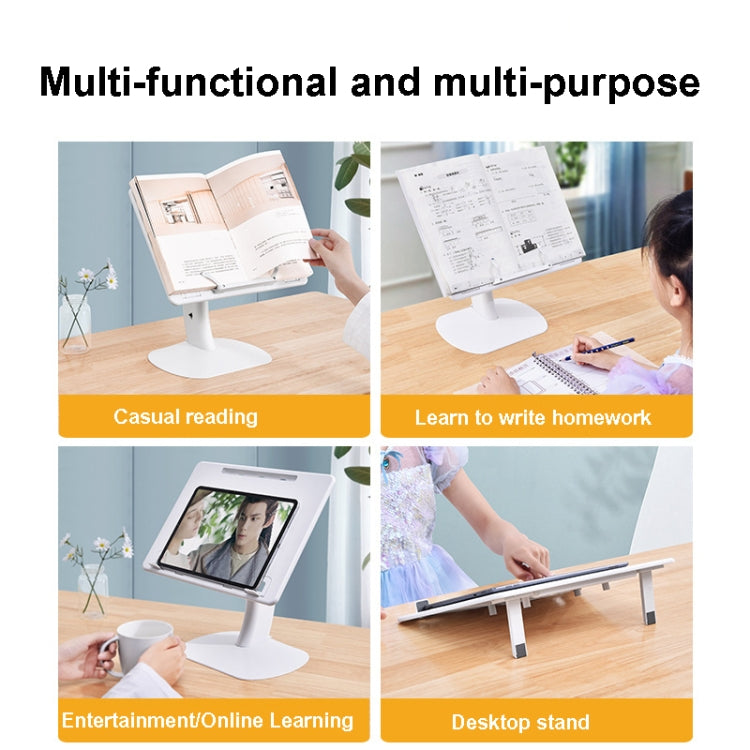 Oatsbasf 03363 Laptop Heightening Bracket Multifunctional Portable Foldable Desktop Stand(White) - Computer & Networking by Oatsbasf | Online Shopping UK | buy2fix