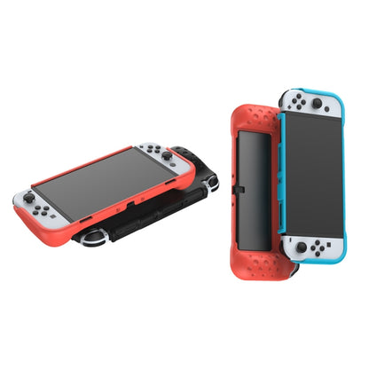 DOBE TNS-1142 Anti-Slip Anti-Fall Game Console Soft Shell Protective Cover For Nintendo Switch OLED(Red) - Cases by DOBE | Online Shopping UK | buy2fix