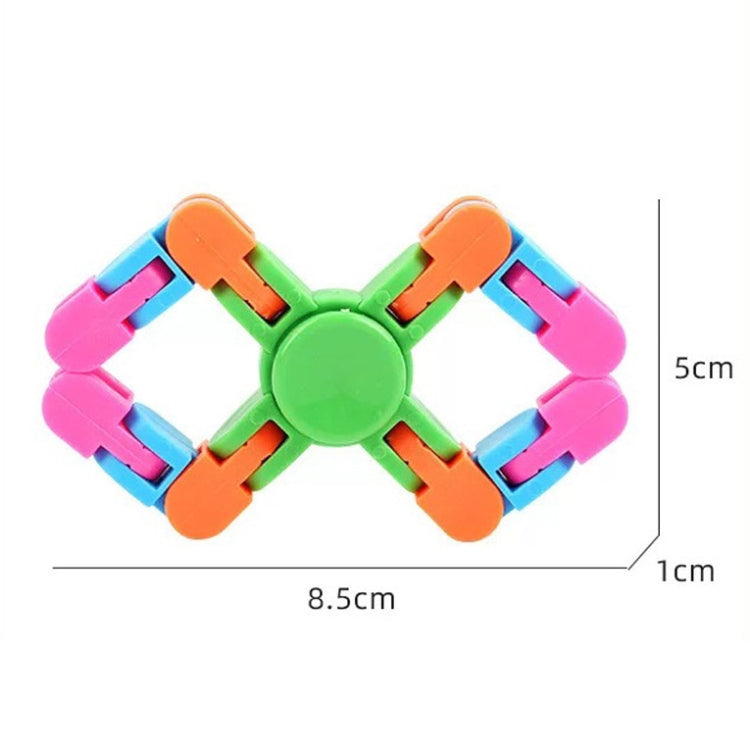 10 PCS Bicycle Chain Track DIY Toys Bone Stenosis 4 Angle Variety Fingertip Spinner, Random Color Delivery(Four-section Type) - Spinning Toys by buy2fix | Online Shopping UK | buy2fix
