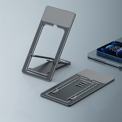 HZ10 Slim Portable Desktop Live Stand Multifunctional Folding Mobile Phone Holder(Gray) - Desktop Holder by buy2fix | Online Shopping UK | buy2fix