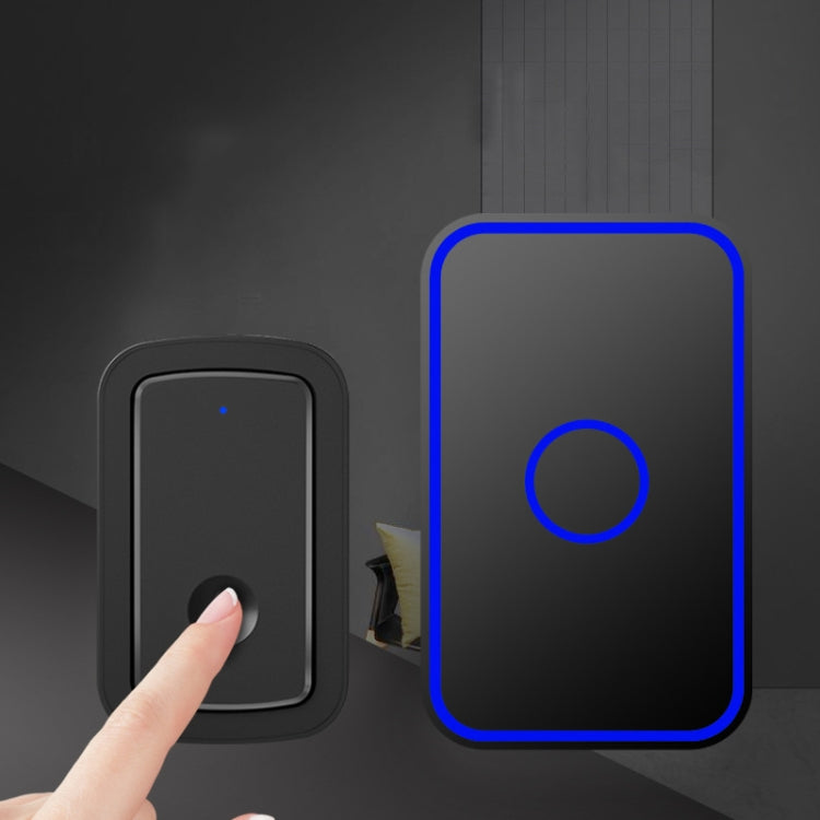 CACAZI A19 1 For 5 Wireless Music Doorbell without Battery, Plug:EU Plug(Black) - Security by CACAZI | Online Shopping UK | buy2fix