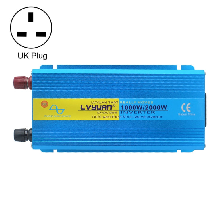 LVYUAN  2000W Car Home Pure Sine Wave Solar Inverter, Specification: 12V To 220V UK Plug - In Car by LVYUAN | Online Shopping UK | buy2fix